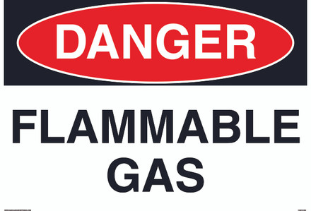 CAS19-025 - 20"W x 14"H DANGER FLAMMABLE GAS Aluminum Sign