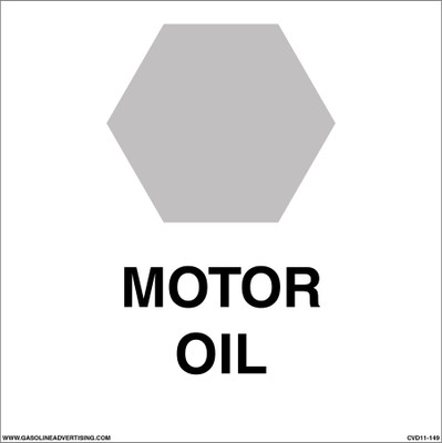 CVD11-149 - 6"W X 6"H - MOTOR OIL DECAL