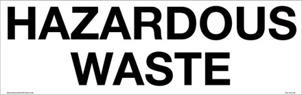 CVD-3210-HW - 32"W X 10"H - Hazardous Waste Decal