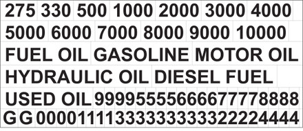 CVD-840INFO - FUEL OIL, GASOLINE... Decal