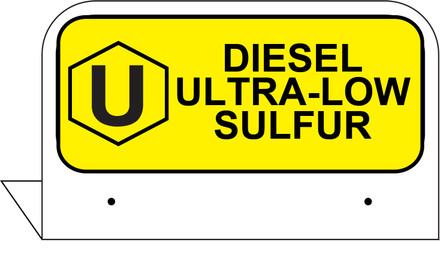 FPI-122-O -  3.5" x 2.625" Fpi Pipe ID Tag "Diesel Ultra-Low Sulfur"