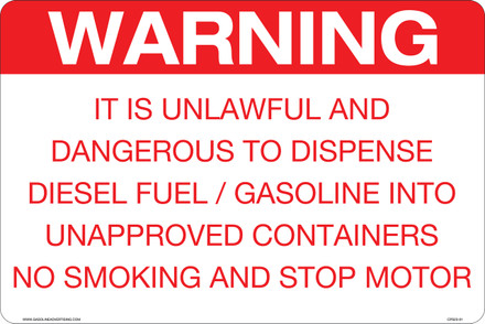 CPS23-01 - 24" x 16" - WARNING... - Polycarbonate Sign