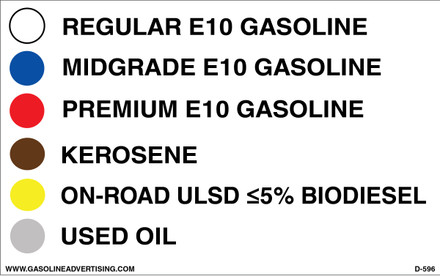 gasoline color codes