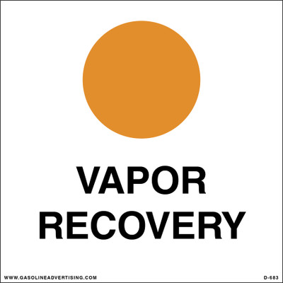 D-683 - 6"W x 6"H - API Color Coded Decal - Vapor Recovery