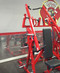 Diamond plate wall panels on a firehouse gym wall.  Polished aluminum sheets give you that reflective clean look.  