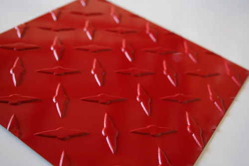 Aluminum Diamond Plate 4x8 - Red Diamond Plate Sheets look great and are easy to work with.