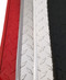 Colored vinyl trim on matching colored sheets
red, light gray, silver "chrome" reflective/polished, black