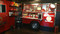 Diamond plate fire truck coffee station using aluminum polished silver diamond plate sheets from CutsMetal, the leader of online cosmetic diamond plate sheets and stainless steel sales.