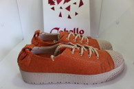  Cabello Uni lace up textile shoe orange