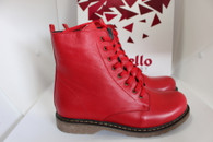  Cabello Boot Lace up Yami red