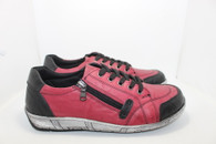  Cabello CP656 red/black trim lace up shoe