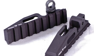 Front Sight Picatinny Rail Front Sight Picatinny rail showing the sling ring that can be mounted on either side
