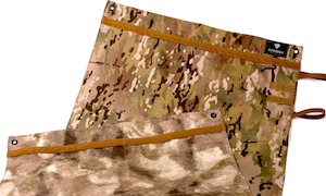Recon Shooting Mat Two camo patterns on the Recon shooting mat allows users to match the terrain.