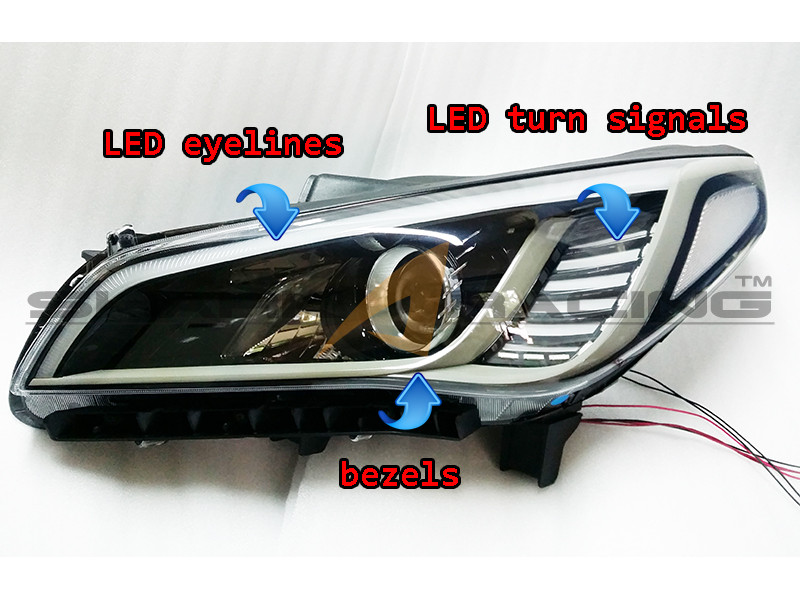 Hyundai sonata online aftermarket headlights