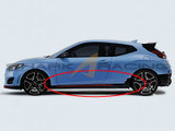 2019+ Veloster Painted Factory OEM Side Skirts