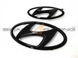 2021+ Elantra Factory Hyundai Emblem Set - Gloss Black