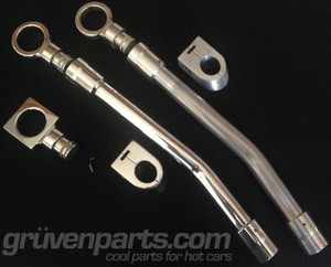 GruvenParts Billet 1.8T Dipstick Handle and Funnel - High Polished on Left, Machined on Right