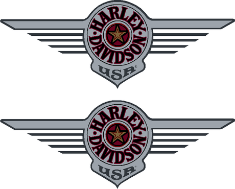  HARLEY  DAVIDSON  FAT  BOY  TANK DECALS STICKERS 215mm 