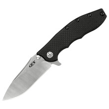 Zero Tolerance, Hinderer Slicer, Carbon Fiber, Plain Edge, 0562CF front