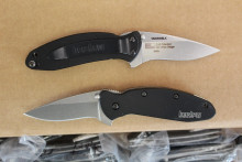 Kershaw Black Scallion, 1620SWBLK Factory 2nd, Brand New Blem, Plain Edge