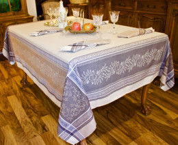 Olivia Lin Jacquard FrenchTablecloth 160x200cm 6seats Made in France