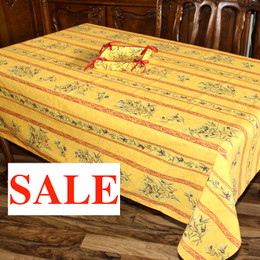 Clos des Oliviers Yellow155x350cm 12Seats French Tablecloth Made in France