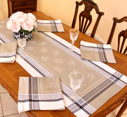 Olivia Lin French Jacquard Table Runner Made in France