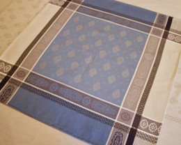 Vaucluse Blue French Jacquard Napkin Made in France