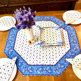Marat Avignon Tradition White Table Cover Quilted Made in France