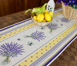 Castillon Yellow 49x162cm French Thick Tapestry Style Jacquard Runner Made in France