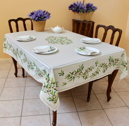 Nyons Ecru French Tablecloth 155x200cm 6 Seats Made in France