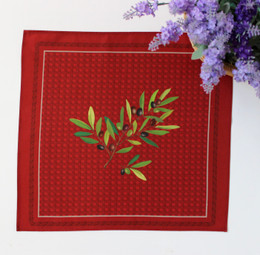  Nyons Red  Serviette Napkin Made in France