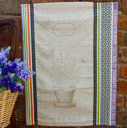 Thym Jacquard Tea Towel Made in France