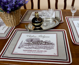 Bordeaux Jacquard Tapestry Style Placemat Made in France