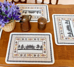 Chalet Jacquard Tapestry Style Placemat Made in France