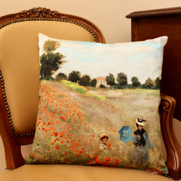 Monet Poppies French Cushion Cover Made in France