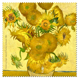 Vincent van Gogh Sunflowers Microfiber Cleaning Cloth Made in France