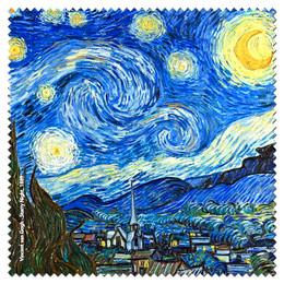 Vincent van Gogh Starry Night Microfiber Cleaning Cloth Made in France