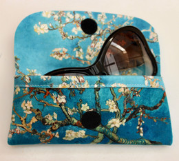 Vincent Van Gogh Blossoming Almond Tree Soft Velour Glasses  Case Made in France