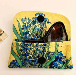 Vincent Van Gogh Vase with Irises Soft Velour Glasses  Case Made in France