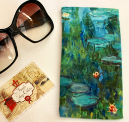 Claude Monet Nympheas Soft Velour Sunglasses Pouch Made in France