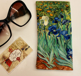 Vincent van Gogh Irises Soft Velour Sunglasses Pouch Made in France