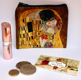 Gustav Klimt Kiss Velour Coin Purse Made in France