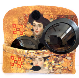 Gustav Klimt Adele Bloch -Bauer Soft Velour Glasses  Case Made in France