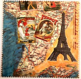 France Map  Microfiber Cleaning Cloth Made in France