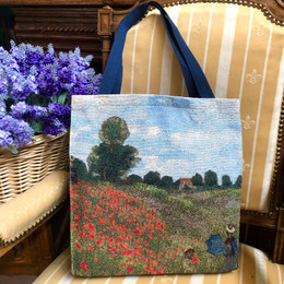 Tapestry Tote Bag - Claude Monet Poppy Field