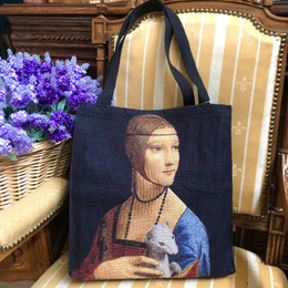 Tapestry Tote Bag - Leonardo Da Vinci Lady with Ermine
