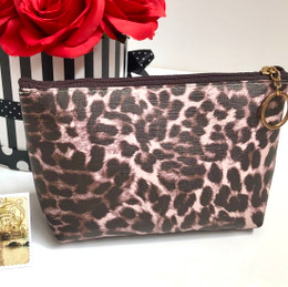 Chic Cosmetic Bag - Brown Leopard 