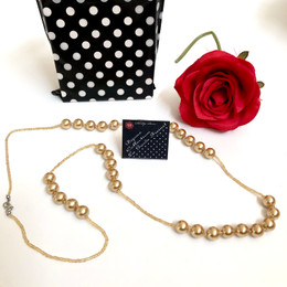 Gold Pearls Necklace 48cm long 