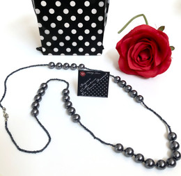 Grey Pearls Necklace 48cm long 